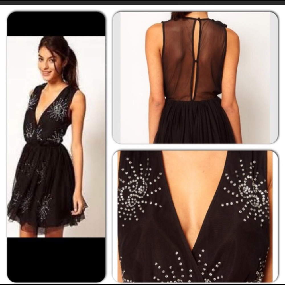 ASOS black skater dress